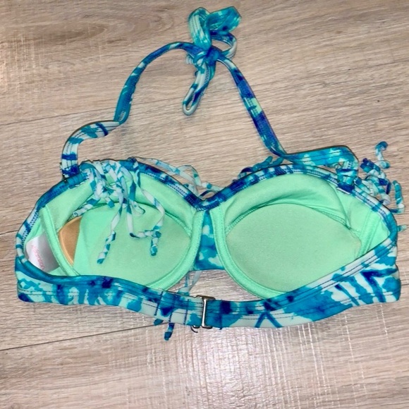 Xhilaration blue tie dye fringe hippie bikini swim suit - Picture 5 of 7